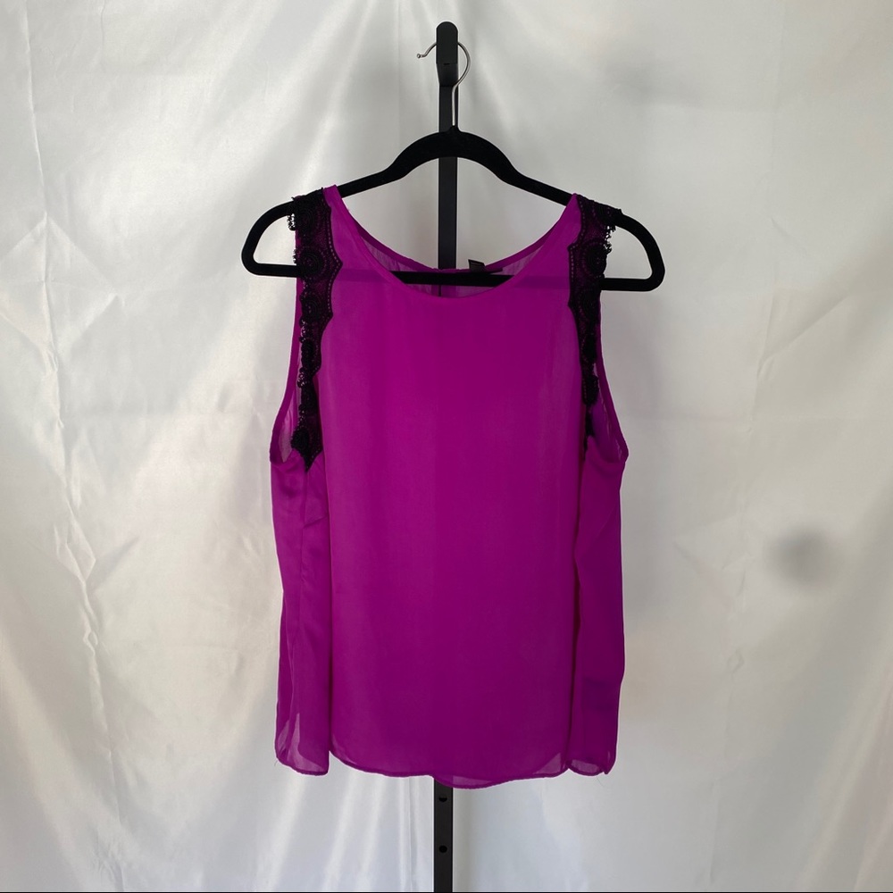 Worthington Purple Sheer Tank Top Blouse, size 1X